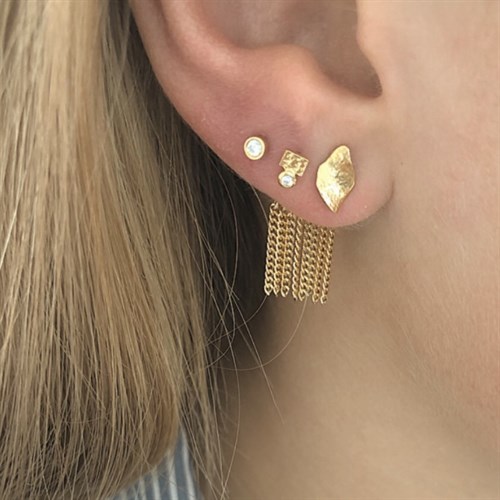 Stine A Dancing Chains Behind Ear Earring Gold forgyldt 1133-02-s 
